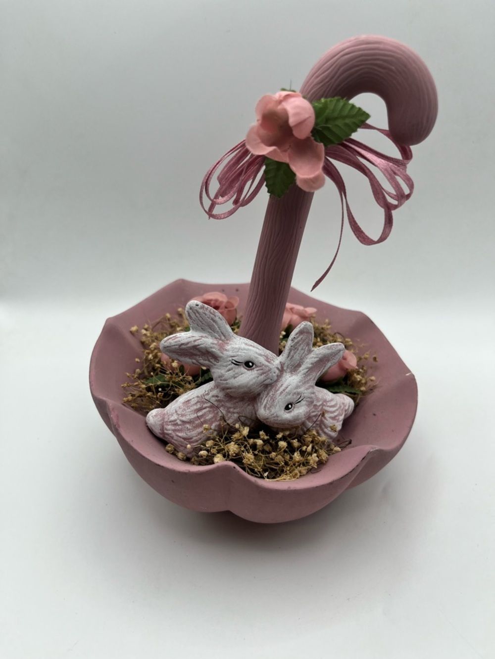 Pink Bunny Decorative Candy Dish by